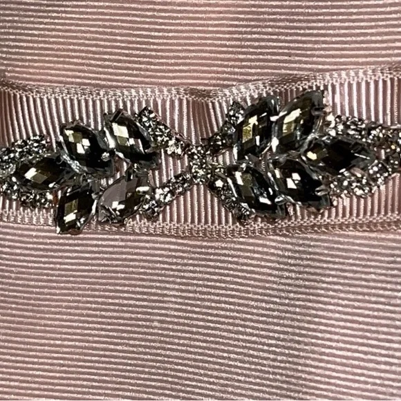 Oleg Cassini Blush Pink Formal Gown | Spaghetti Strap Maxi | Size 6 - Picture 6 of 11